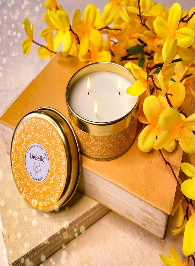 دي بيلي شمعة معطرة من شمع الصويا من ديبيل لوكس - أجراس المعبد | تدوم حتى 14 ساعة | أفضل هدية، ديكور، عطر منعش للاحتفالات | علبة قابلة لإعادة الاستخدام | شمعة معطرة مناسبة للسفر - Image 1